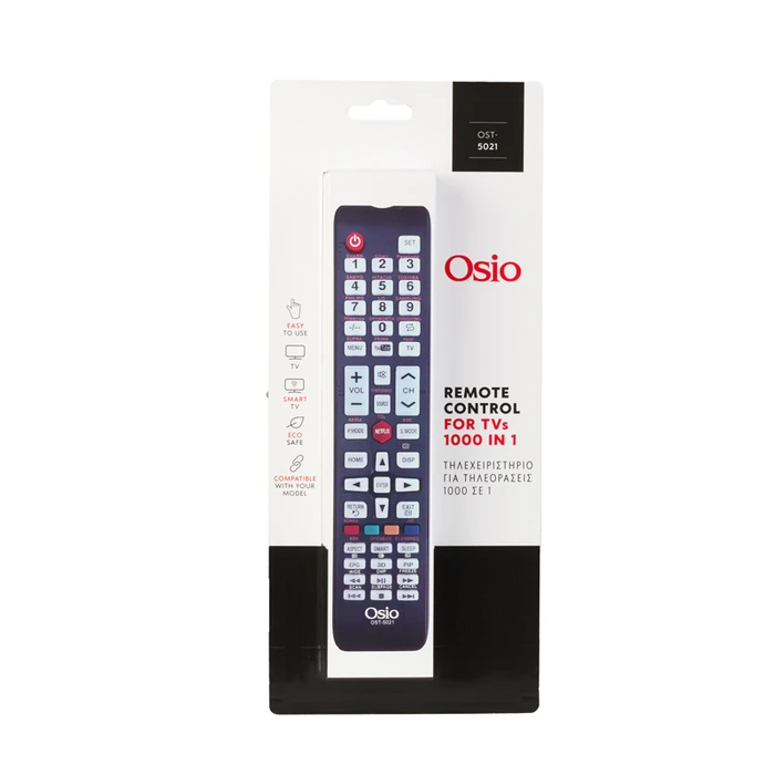 Universal Τηλεχειριστήριο Τηλεόρασης 1000 Σε 1 Osio OST-5021 