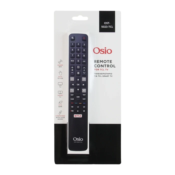 Osio OST-5023-TCL – Τηλεχειριστήριο Τηλεόρασης για TCL (Universal)