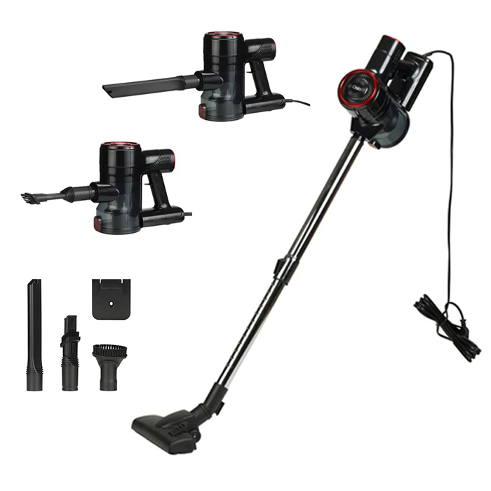 Σκούπα Stick Osio OVC-4410 Κόκκινη/μαύρη 2 σε 1 με καλώδιο 6μ., 0.8L – 600W,