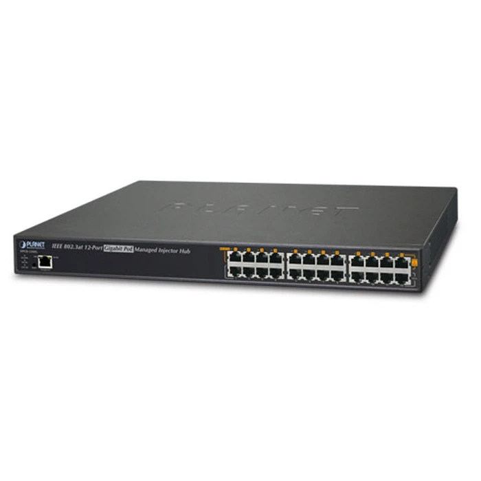 Network Switch Planet HPOE-1200G Managed Gigabit (10/100/1000) Black 1U