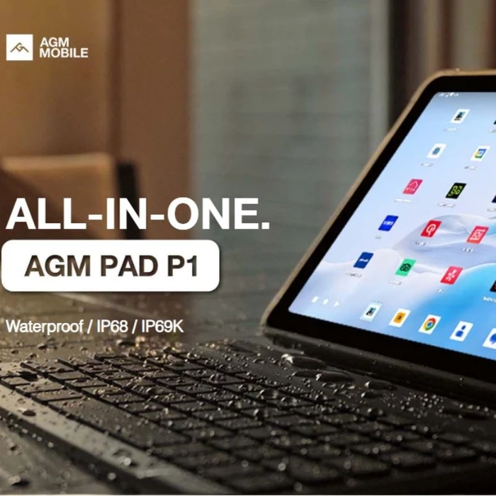 Τablet AGM PAD P1 10.36? αδιάβροχο IP68/IP69K με SD, 2 Nano SIM, 4G, 2K, GPS, Android 13 με θήκη, Γκρι