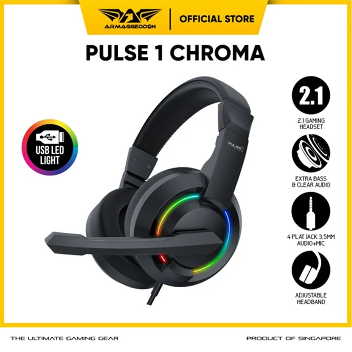Gaming Headset Armmaggeddon Gaming Rgb 2.1 Pulse 1 Chroma 