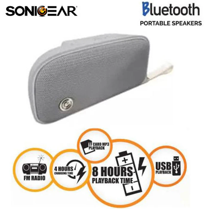Φορητό Ηχείο Bluetooth Sonic Gear 4.2 MOBY LIGHT GREY