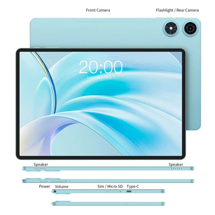Teclast P50 2025 4G 11" Tablet (8GB/128GB/Πληκτρολόγιο/Στυλό Αφής/Θήκη) Μπλε