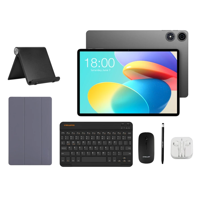 TECLAST P50T 11" Tablet with Keyboard, Mouse, Stylus, Case & Stand – 3GB/128GB, Android 16, Grey
