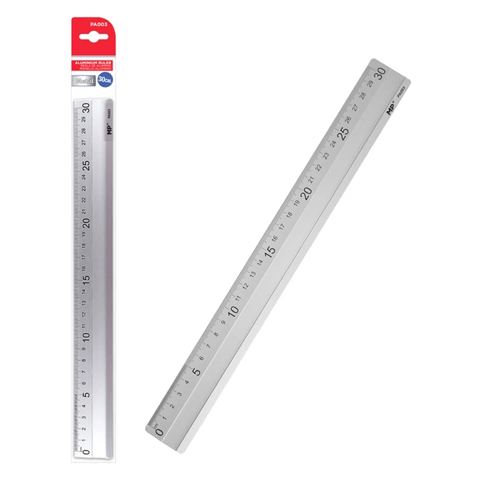 Μεταλλικός Χάρακας Mp Pa003 30cm Ασημί