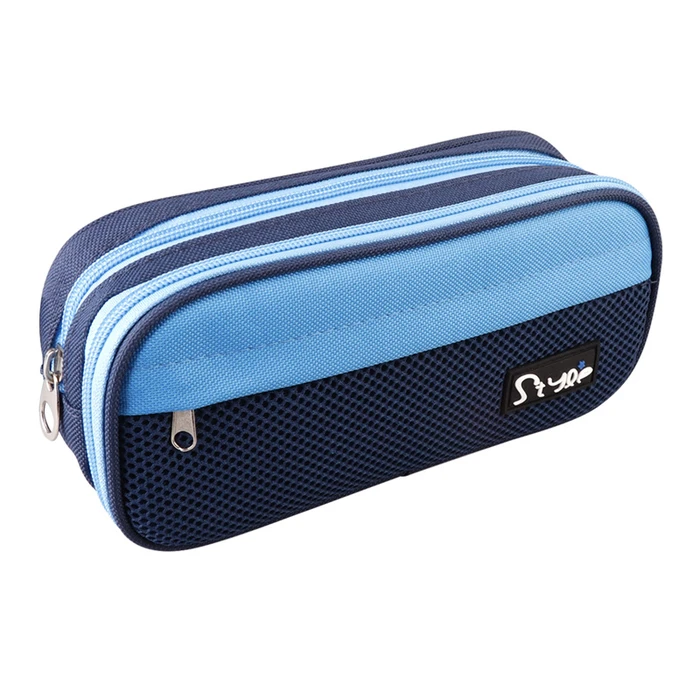 Υφασμάτινη Κασετίνα Mp Pa1022-01 3 Θέσεων Μπλε