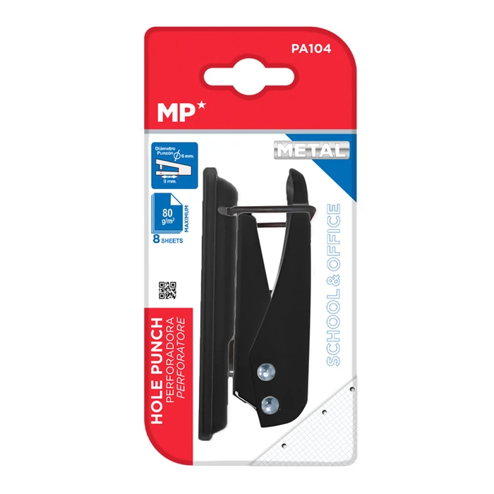 Μεταλλικός Διακορευτής Mp Pa104 Μονός 6mm 2x9cm Μαύρος