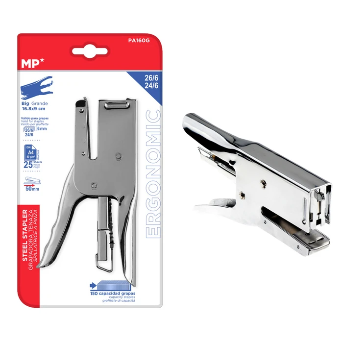 Μεταλλικό Συρραπτικό Mp Pa160g 16.8 X 9cm 24/6-26/6 25 Φύλλα