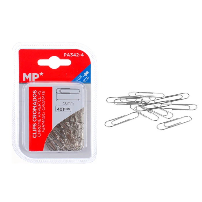 Μεταλλικοί Συνδετήρες Mp Pa342-4 50mm 40τμχ Ασημί