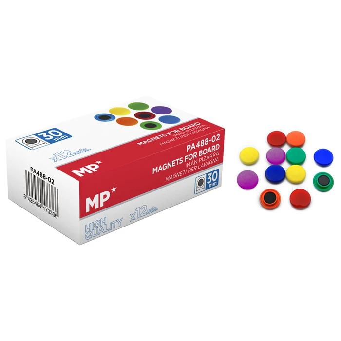 Χρωματιστός Μαγνήτης Mp Pa488-02 30mm 12τμχ