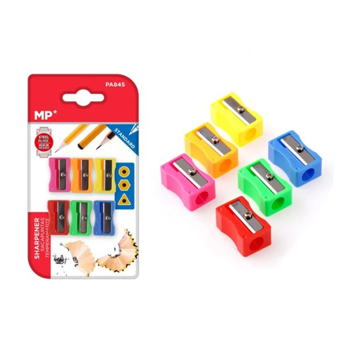Σετ Πλαστικές Mp Ξύστρες Pa845 2.8cm Διάφορα Χρώματα 6τμχ