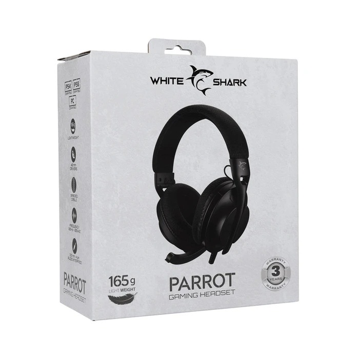 Gaming Headset White Shark Gh-2440 For Pc/Ps4/Ps5/Xbox/Mac Black