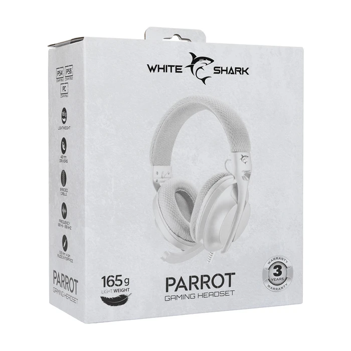 Gaming Headset White Shark Gh-2440 For Pc/Ps4/Ps5/Xbox/Mac White-Grey