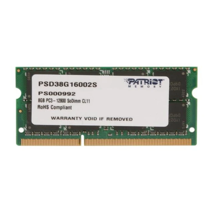 Μνήμη RAM Φορητού DDR3 8GB Patriot -11 SL 1600