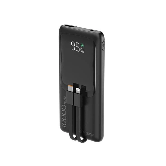 Energenie Power Bank 10000mAh 20W με USB-A & USB-C Μαύρο