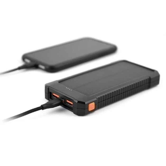 Power Bank Gembird Solar 10000Mah Black