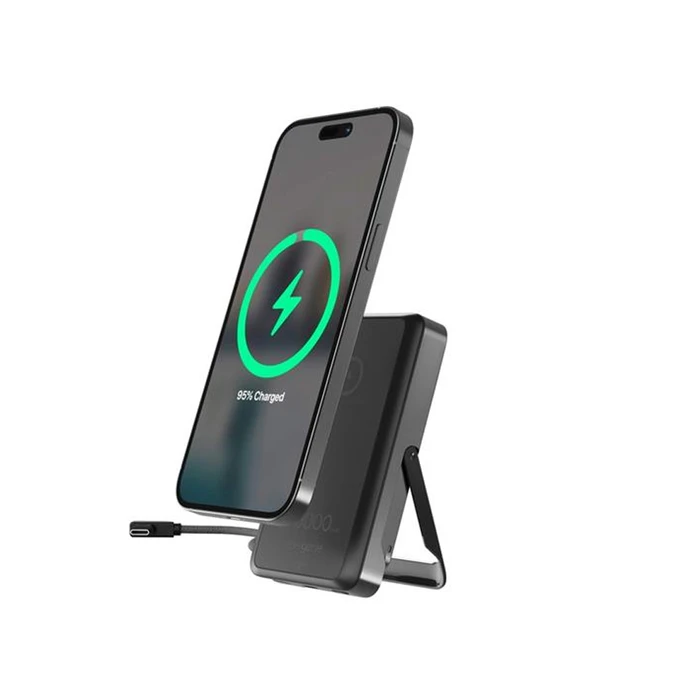 Energenie Μαγνητική Power Bank MagSafe 10.000mAh 15W με Stand Μαύρο