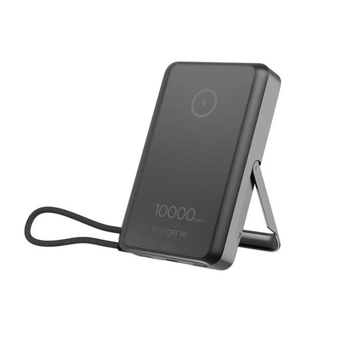 Energenie Μαγνητική Power Bank MagSafe 10.000mAh 15W με Stand Μαύρο