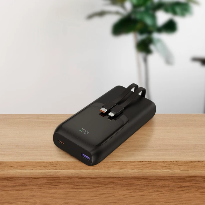 Energenie Fast Power Bank 20000mAh 20W με Θύρα USB-A και Θύρα USB-C Power Delivery / Quick Charge Μαύρο