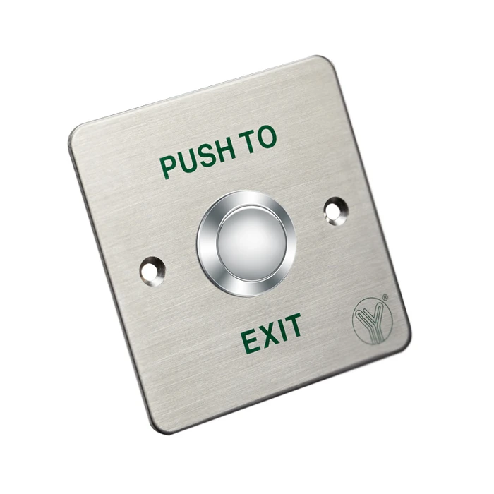 Μπουτόν Yli Electronic Χωνευτό PBK-810C, 86 X 86mm, 3Α, Ασημί