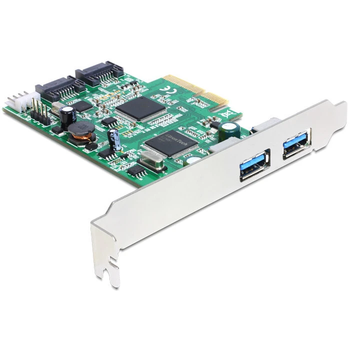 Controller PCIe Delock 2x USB3.0 ext + 2x SATA 3 int