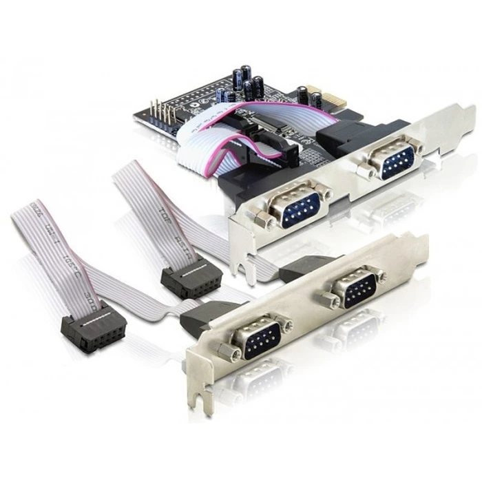 Controller PCIe Delock 4x D-Sub9 ext (2 Οn Each Bracket)