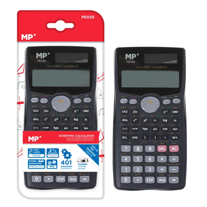 Επιστημονική Αριθμομηχανή Mp Pe030 Ηλιακό & Μπαταρίες 10+2 Ψηφία