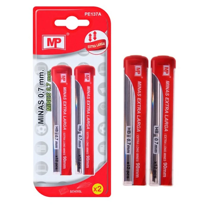 Ανταλλακτικές Μύτες Mp Για Μηχανικό Μολύβι Pe137a Ηβ 0.7mm 2x 12τμχ