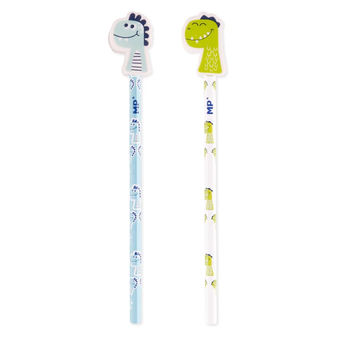 Ξύλινο Μολύβι Mp Δεινόσαυροι Pe336-01 Με Γόμα Hb 2 Σχέδια 1τμχ