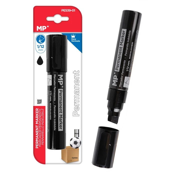 Ανεξίτηλος Μαρκαδόρος Mp Pe539-01 1/12mm Μαύρος