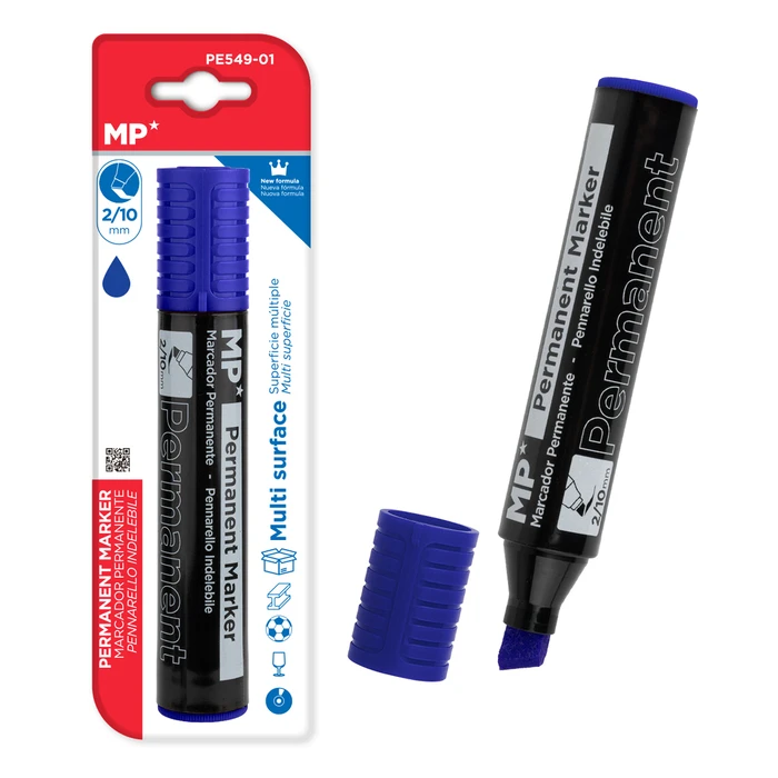 MP Permanent Marker PE549-01, 2-10mm Tip, Blue