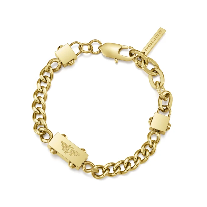 Ανδρικό Βραχιόλι Police Peagb0002105 (21cm) από Ατσάλι Golden
