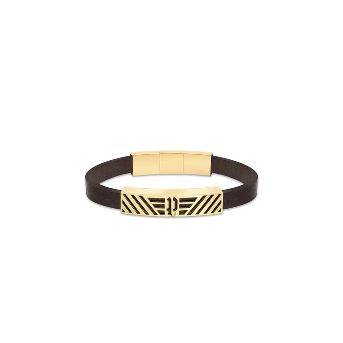 Ανδρικό Βραχιόλι Police Peagb2211703 (18cm) Δερμάτινο Black