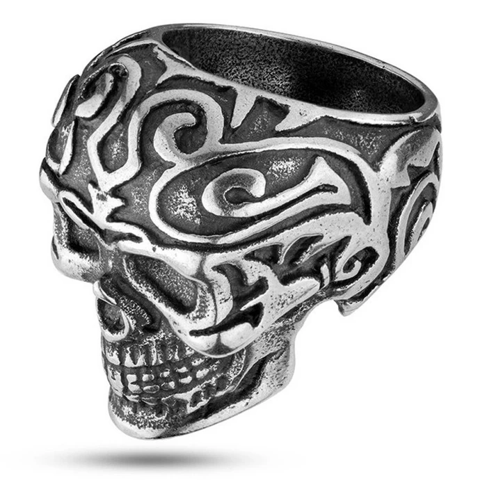 Ανδρικό Δαχτυλίδι Police Peagf2120203 (26) από Ατσάλι Grey