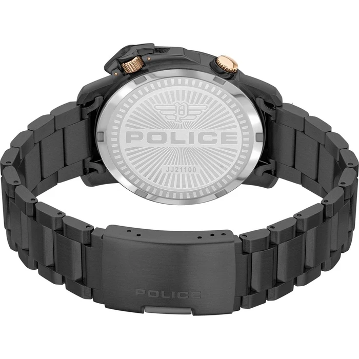 Ανδρικό Ρολόι Police Pewjj2110001 (44mm) Μεταλλικό Μπρασελέ Μαύρο