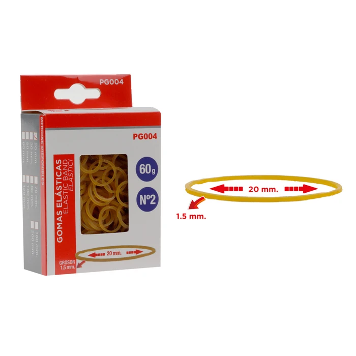 Λαστιχάκια Συσκευασίας Mp Pg004 Σε Κουτί No2 1.5x20mm 60g