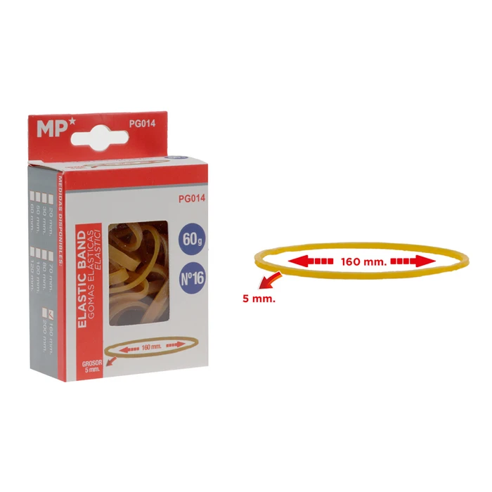 Λαστιχάκια Συσκευασίας Mp Pg014 Σε Κουτί No16 5x160mm 60g
