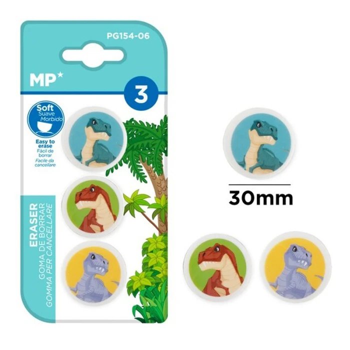 Γόμα Για Mp Μολύβι Δεινόσαυροι Pg154-06 3τμχ