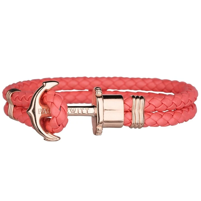 Βραχιόλι Unisex Paul Hewitt Ph-Ph-L-Rcbxs (14-15cm) Δερμάτινο Pink