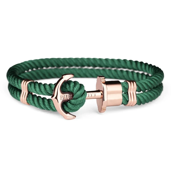 Βραχιόλι Unisex Paul Hewitt Phphnrgxs (14,5cm)  Green With Rose Gold