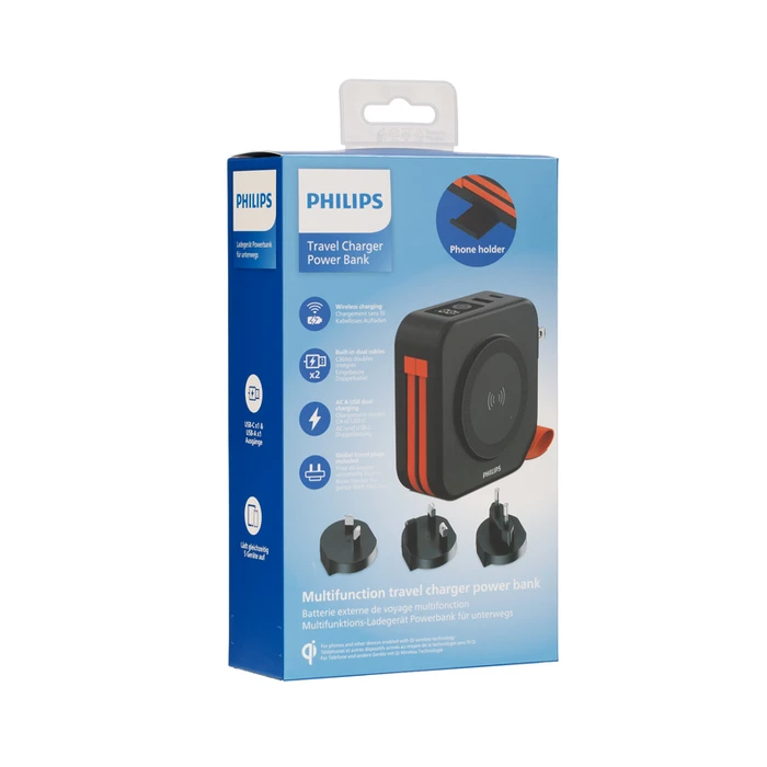 Power Bank Philips DLP4347CB/GRS Μαύρο