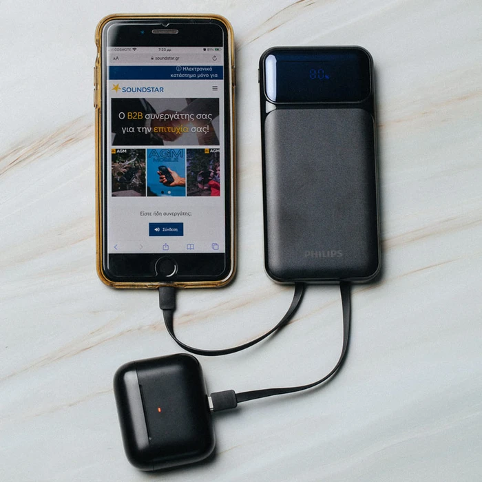 Power Bank Philips DLP1922CB/GRS Μαύρο