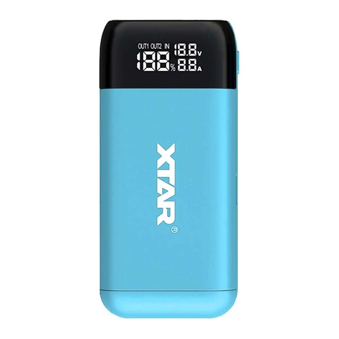 Φορτιστής Μπαταριών /Power bank για 18650 XTAR PB2S Blue