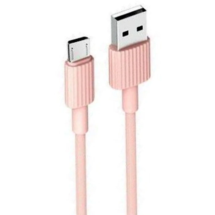 XO USB Charging and Data Cable for Micro USB Pink NB156