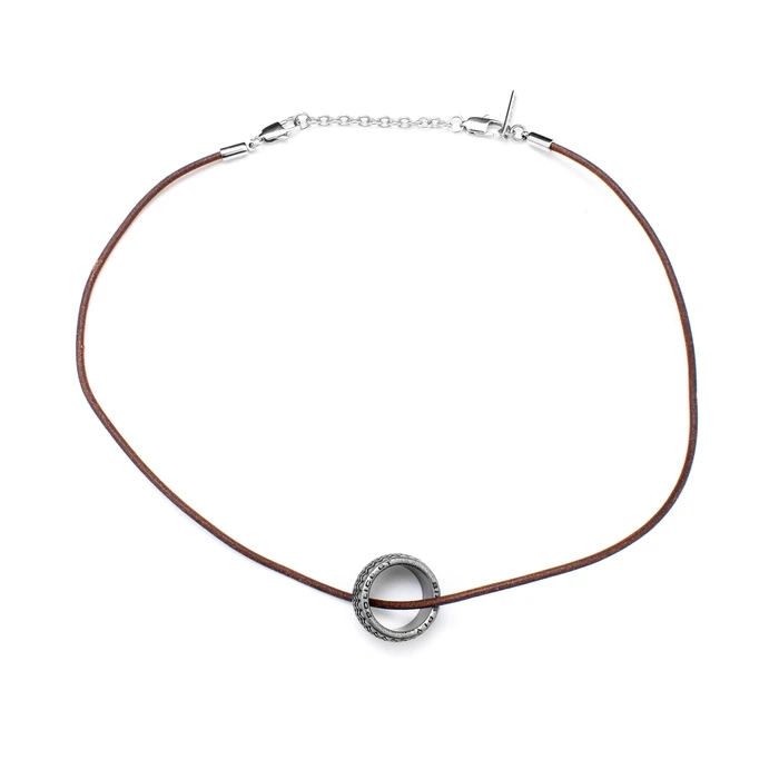 Ανδρικό Κολιέ Police Pj22762Rse266 (48cm) Δερμάτινο 