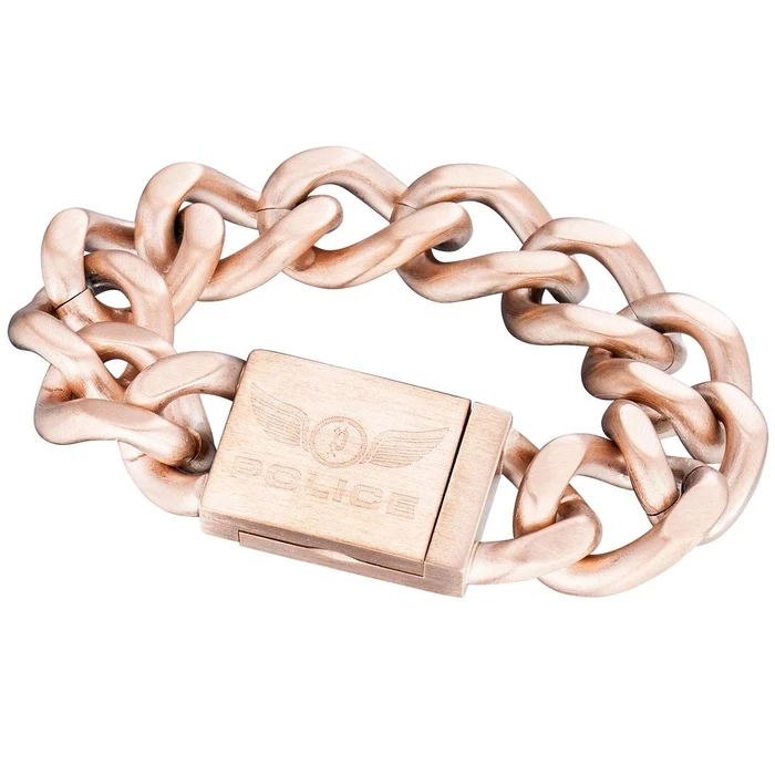 Ανδρικό Βραχιόλι Police Pj25016Bsrg02 (21cm) από Ατσάλι Pink