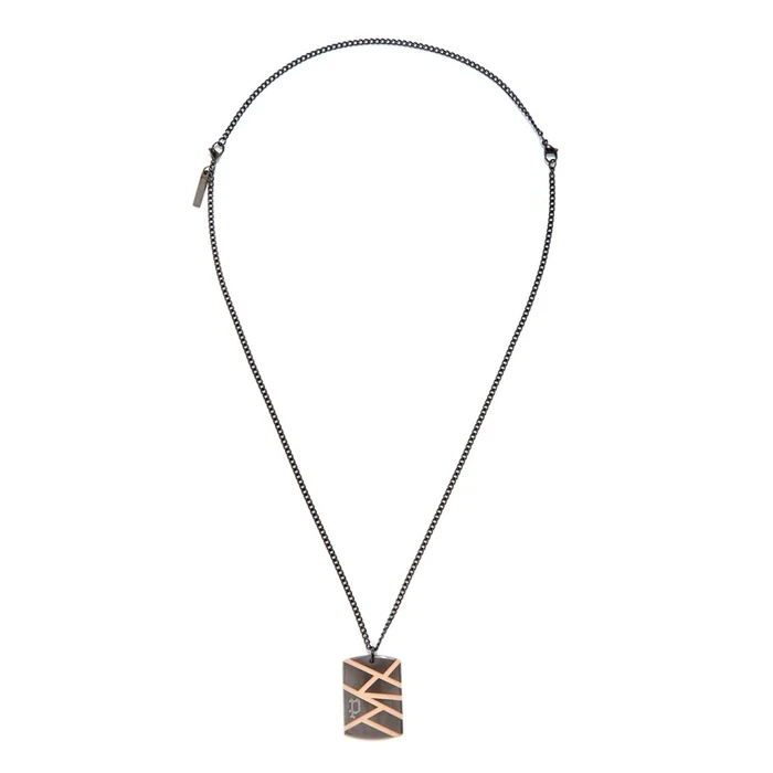 Ανδρικό Κολιέ Police Pj26485Psbr01 (50+20cm) από Ατσάλι Grey