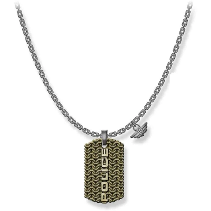Ανδρικό Κολιέ Police Pj26565Psqg03 (70cm) από Ατσάλι Golden