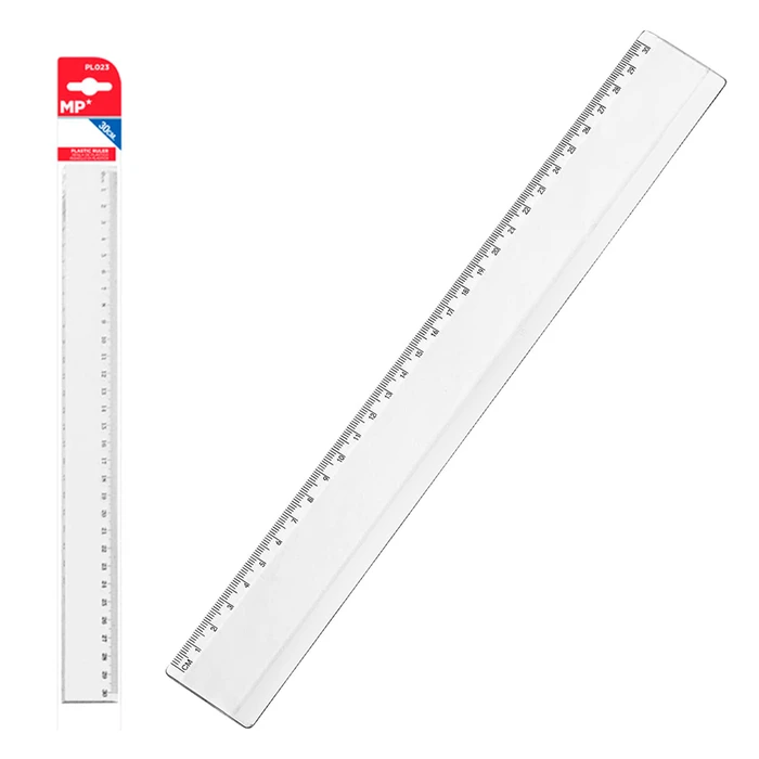 Πλαστικός Χάρακας Mp Pl023 30cm Διάφανος